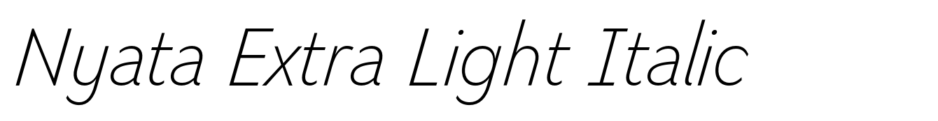 Nyata Extra Light Italic